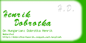 henrik dobrotka business card